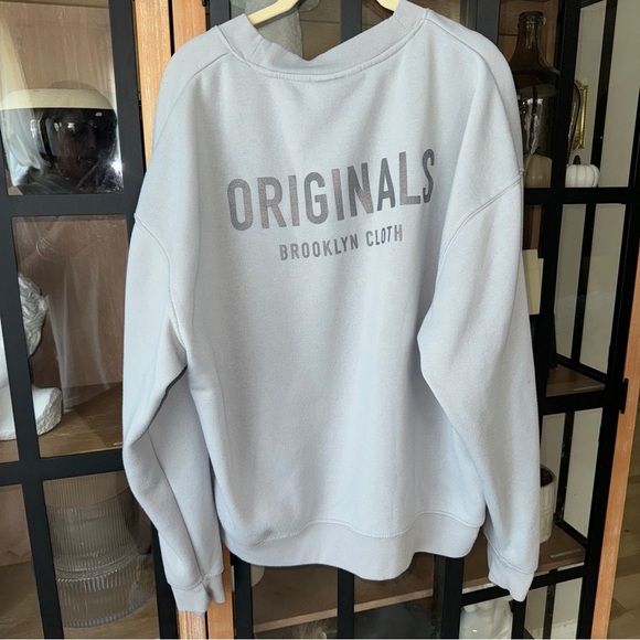 Brooklyn Cloth originals crewneck sweatshirt pullover fleece gray logo - Picture 1 of 8